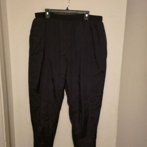 Izod Men's XL  blue Track Pants Nylon Mesh Elastic Waist Zip Pockets Drawstring